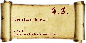 Havelda Bence névjegykártya